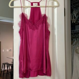 CAMI NYC hot pink satin/silk camisole - new without tags